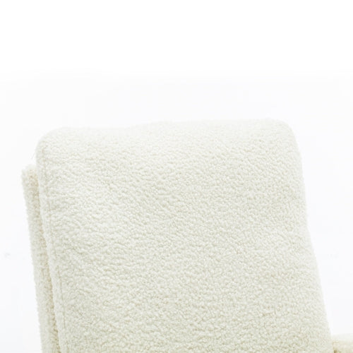 LuneluX_Home – "White Teddy" Rocking Lounge Chair